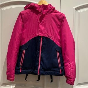 O'Neill Fuchsia and Dark Blue Hooded Ski Jacket